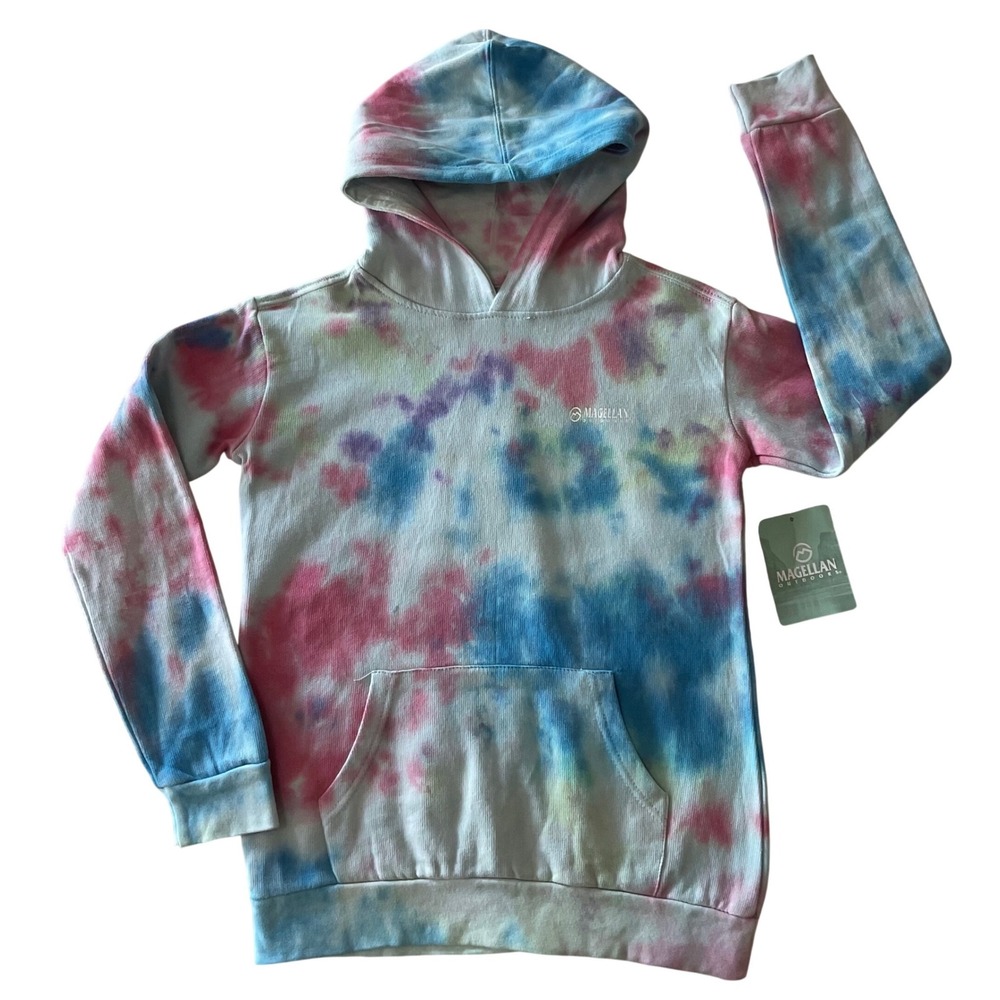 Magellan Outdoors Kids Tie Dye Hoodie‎ Sweatshirt Pullover Size L 14